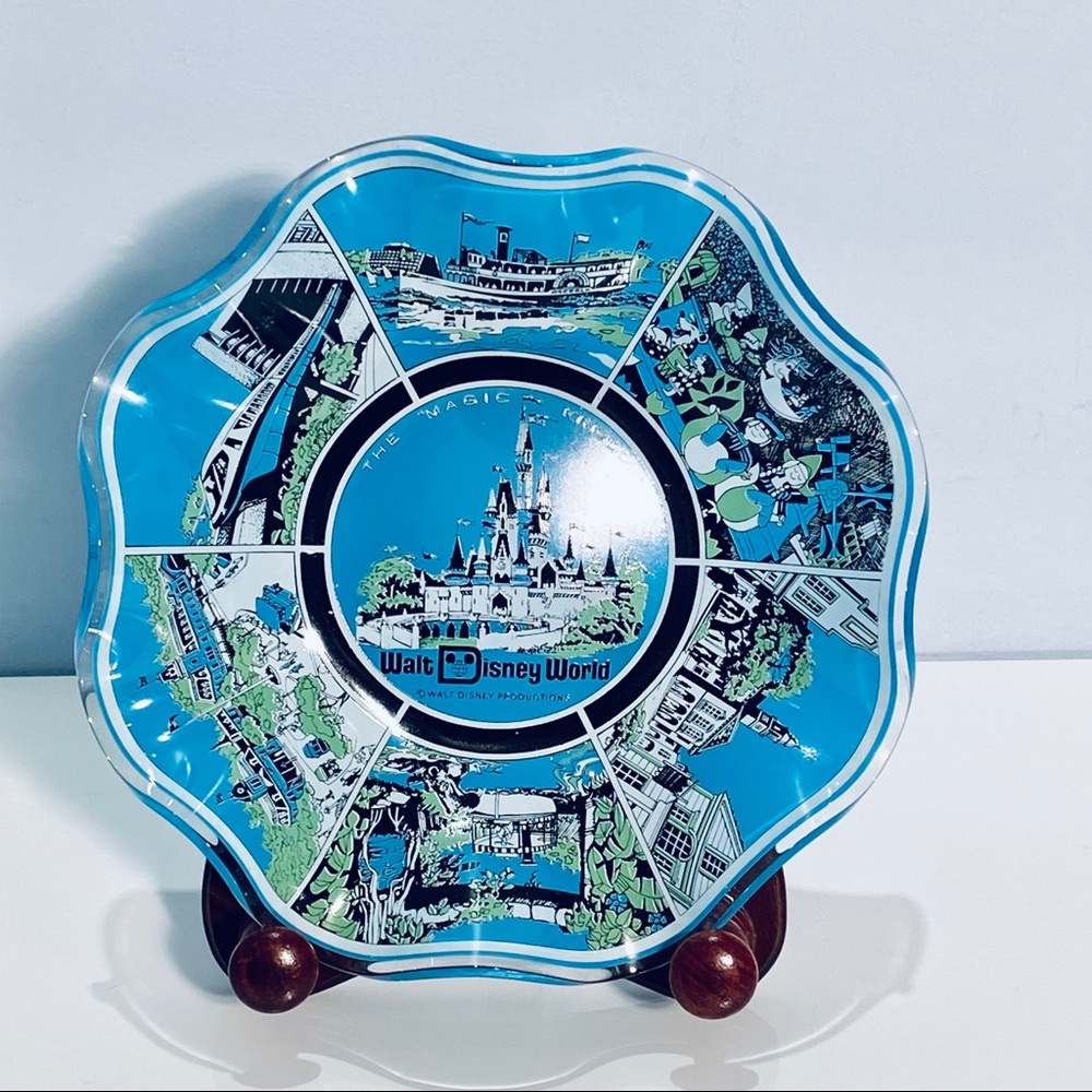 Walt Disney World Glass Candy Dish Bowl 1970’s